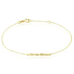 Bracelet Carolyne Or Jaune Oxyde De Zirconium