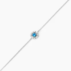Bracelet Carren Argent Blanc Oxyde De Zirconium