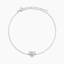 Bracelet Carren Argent Blanc Oxyde De Zirconium