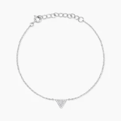 Bracelet Cassandre Argent Blanc Oxyde De Zirconium