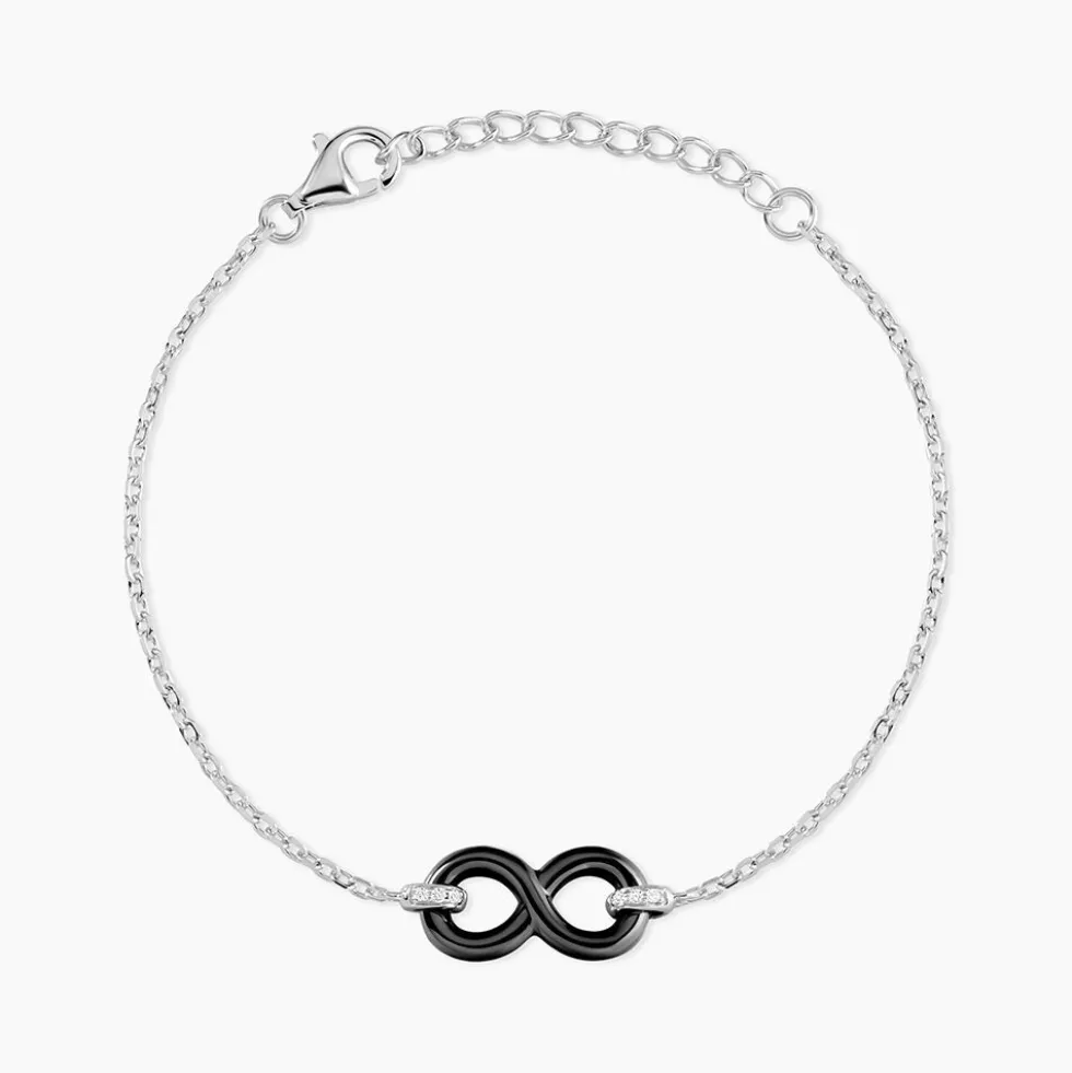 Bracelet Celinia Argent Blanc Céramique Et Oxyde De Zirconium
