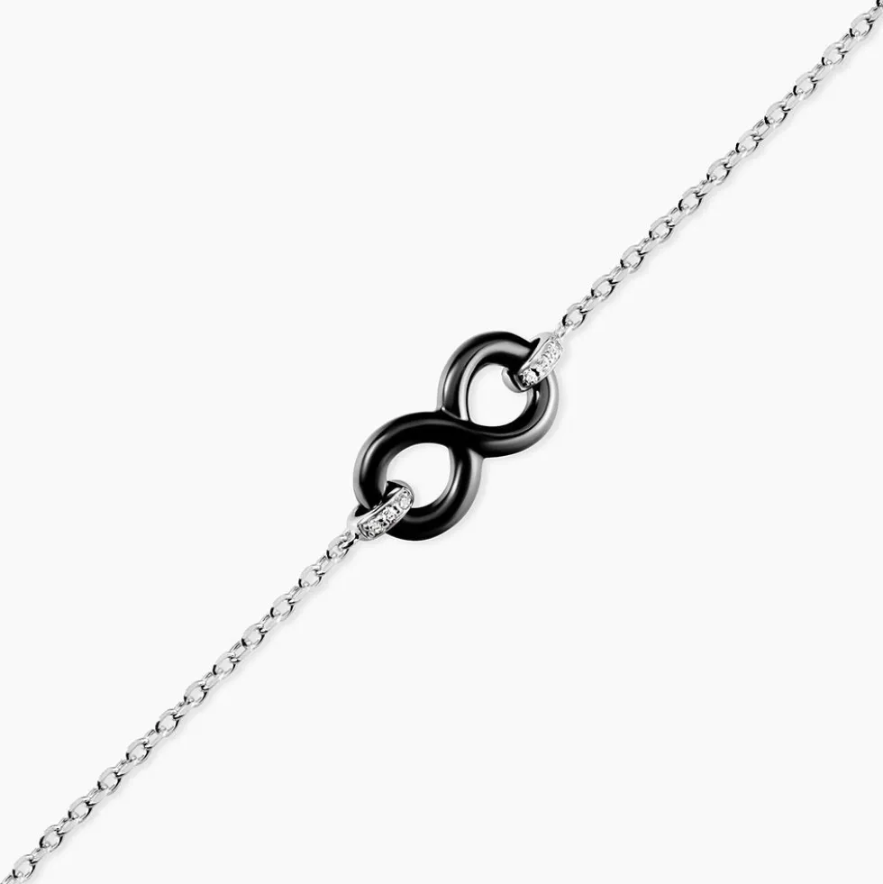 Bracelet Celinia Argent Blanc Céramique Et Oxyde De Zirconium
