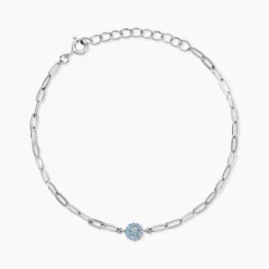 Bracelet Cesarie Argent Blanc Oxyde De Zirconium
