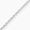 Bracelet Ciana Torsade Diamante Argent Blanc