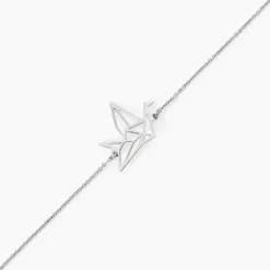 Bracelet Colombe Argent Blanc