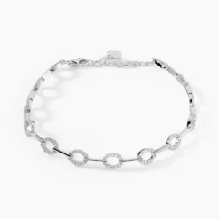 Bracelet Conie Argent Blanc Oxyde De Zirconium