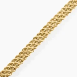 Bracelet Cordelia Maille Corde 3 Rangs Or Jaune