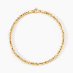 Bracelet Cordelia Maille Corde Or Jaune