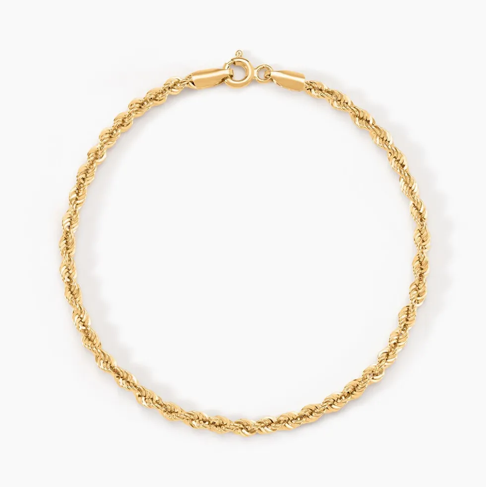 Bracelet Cordelia Maille Corde Or Jaune
