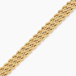 Bracelet Cordelia Maille Corde 3 Rangs Or Jaune