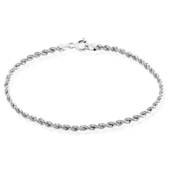 Bracelet Cordelia Maille Corde Or Blanc