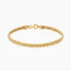 Bracelet Cordelia Maille Corde 2 Rangs Or Jaune