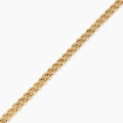 Bracelet Cordelia Maille Corde 2 Rangs Or Jaune