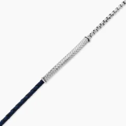 Bracelet Cuir De Vache Bleu