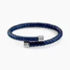 Bracelet Cuir De Vache Bleu