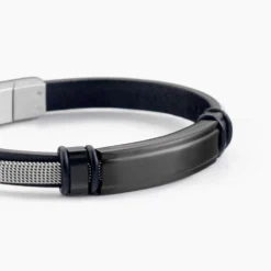 Bracelet Cuir De Vache Noir