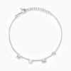 Bracelet Cœur D'amour Argent Blanc