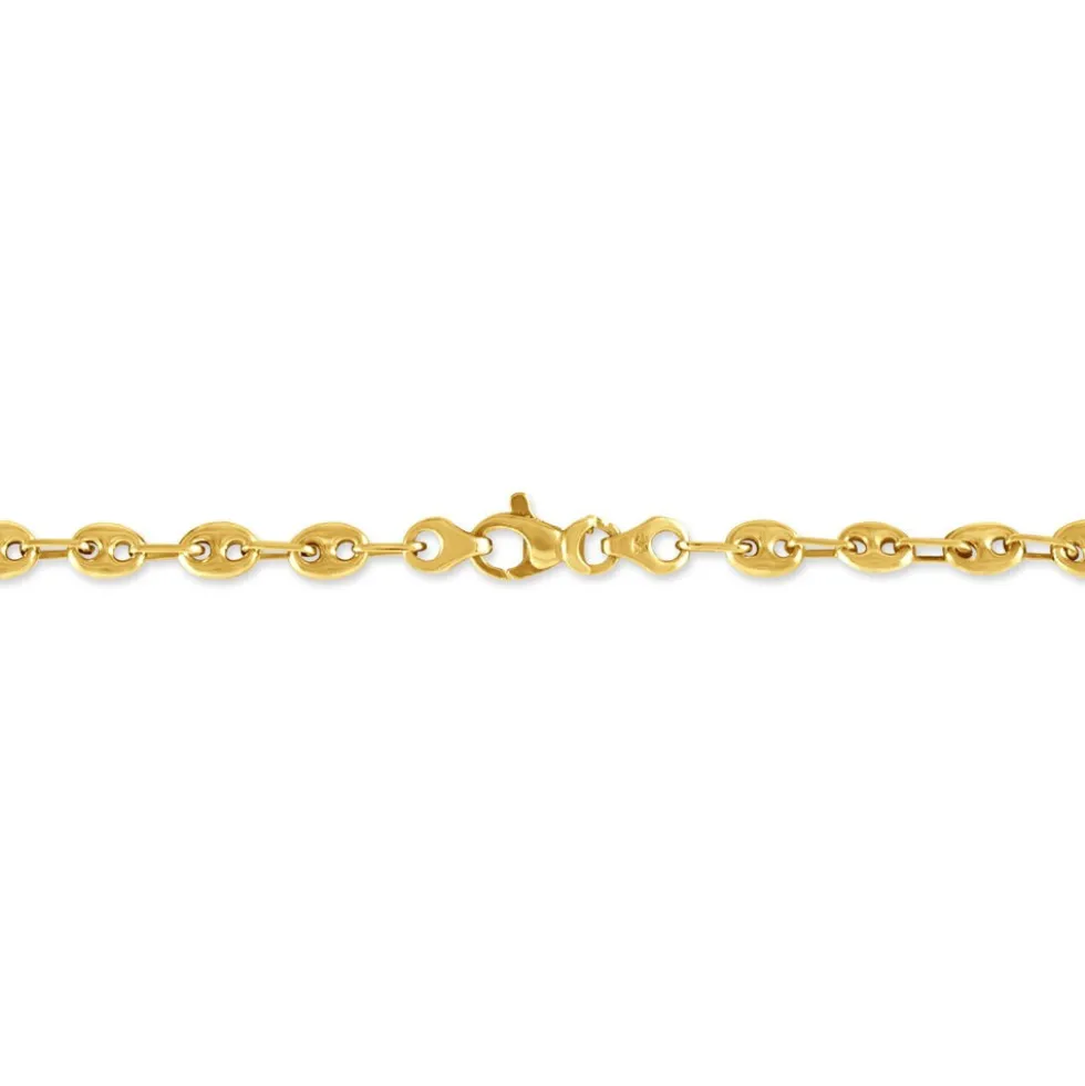 Bracelet Dami Maille Grain De Cafe Or Jaune