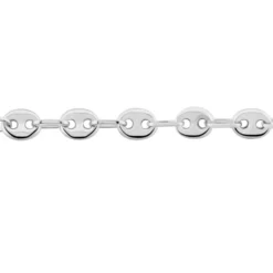 Bracelet Dami Maille Grain De Cafe Or Blanc