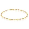 Bracelet Dami Maille Grain De Cafe Or Tricolore