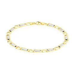 Bracelet Danae Plaquette Or Bicolore