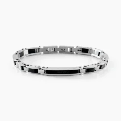 Bracelet Dax Acier Bicolore Oxyde De Zirconium