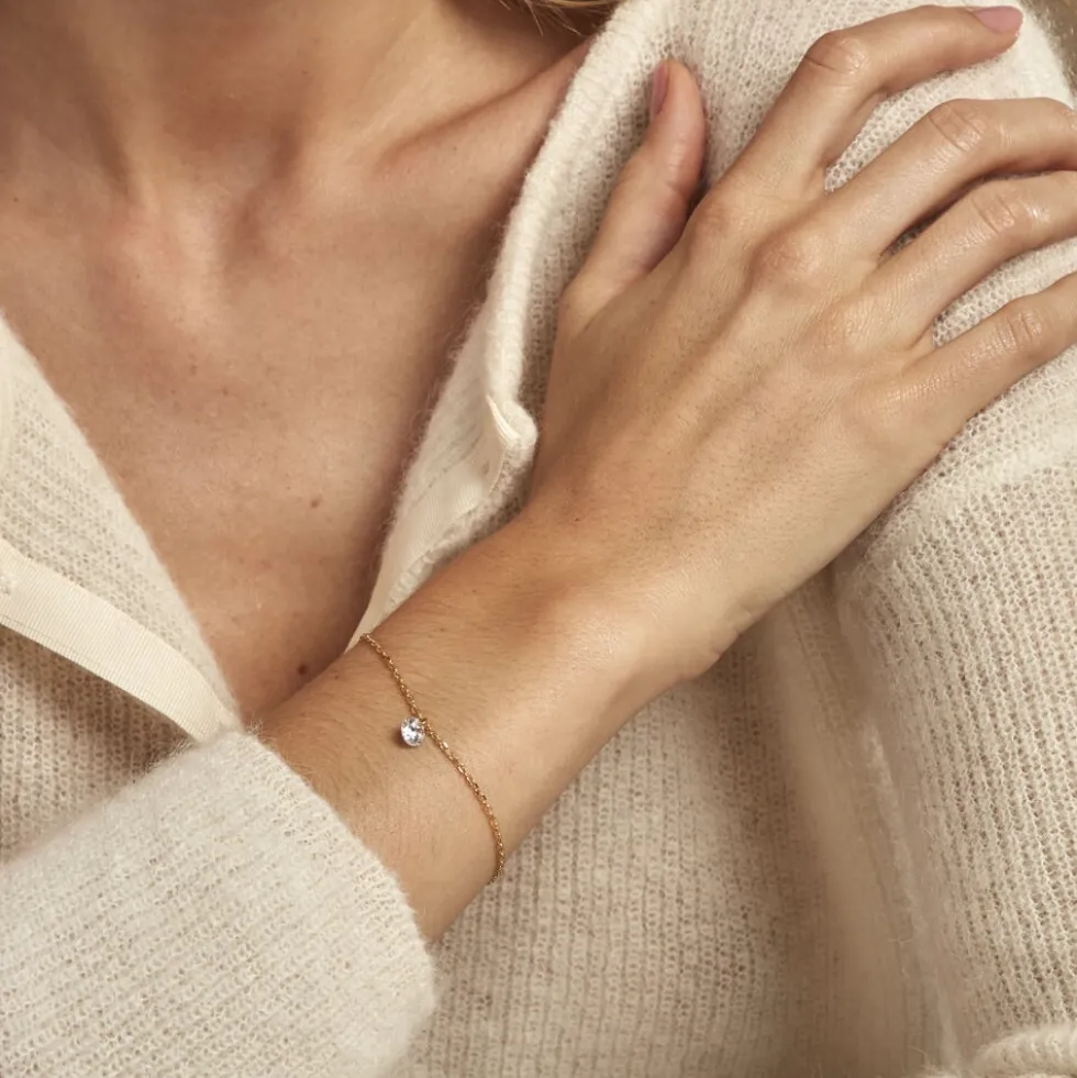 Bracelet Delma Plaqué Or Jaune Oxyde De Zirconium