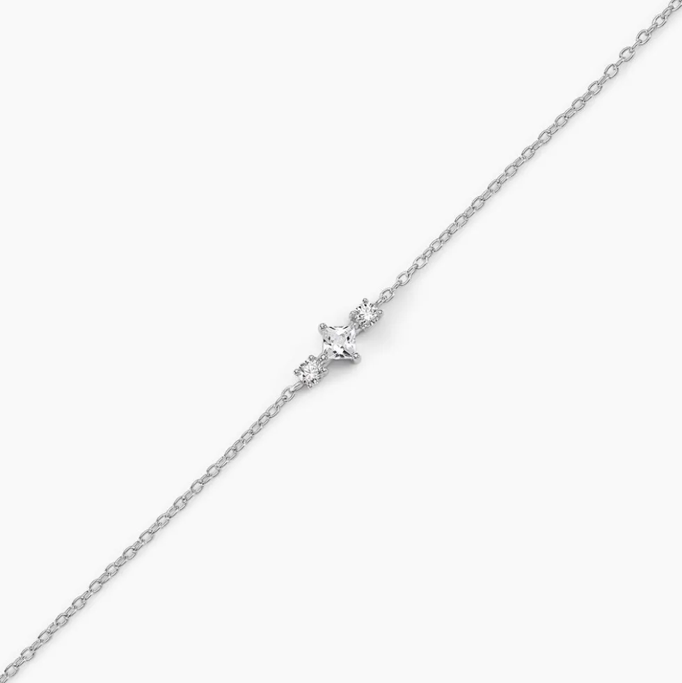 Bracelet Desert Argent Blanc Oxyde De Zirconium