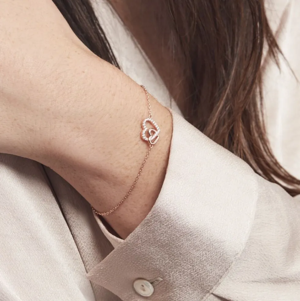 Bracelet Donatiane Argent Rose Oxyde De Zirconium