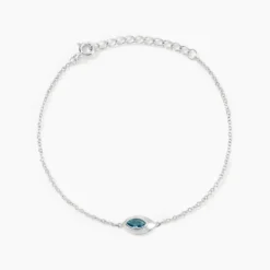 Bracelet Duchesse Argent Blanc Oxyde De Zirconium