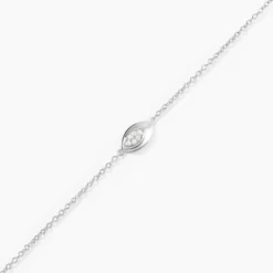 Bracelet Duchesse Argent Blanc Oxyde De Zirconium