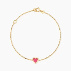 Bracelet Dulcie Coeur Or Jaune Nacre