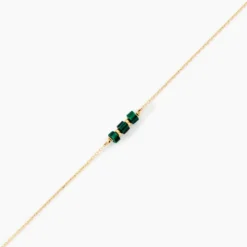 Bracelet Ean Or Jaune Malachite