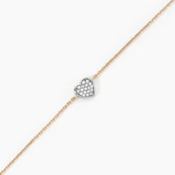 Bracelet Eclat D'amour Or Jaune Oxyde De Zirconium