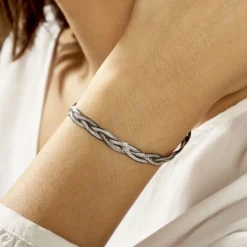 Bracelet Elae Argent Bicolore