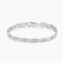Bracelet Elae Argent Blanc