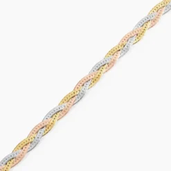 Bracelet Elae Argent Tricolore