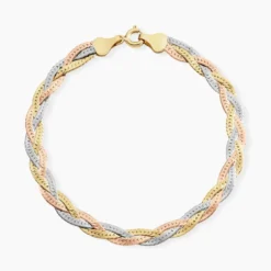 Bracelet Elae Argent Tricolore