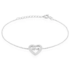 Bracelet Elansa Argent Blanc Oxyde De Zirconium