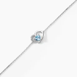 Bracelet Eliana Or Blanc Topaze Et Oxyde De Zirconium