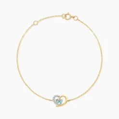 Bracelet Eliana Or Jaune Topaze Oxyde De Zirconium