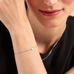 Bracelet Elodia Argent Blanc