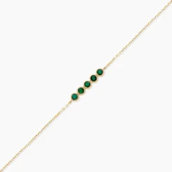 Bracelet Emaria Or Jaune Emeraude