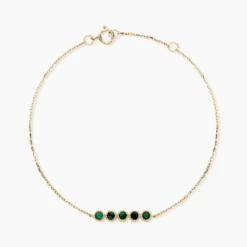 Bracelet Emaria Or Jaune Emeraude