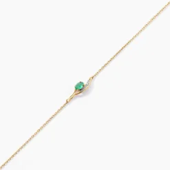 Bracelet Emotion Or Jaune Emeraude Diamant