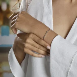 Bracelet Eshan Argent Blanc Oxyde De Zirconium