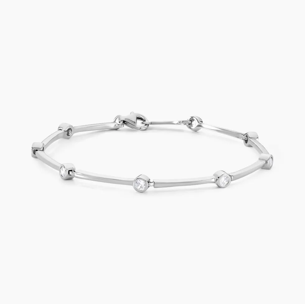 Bracelet Eshan Argent Blanc Oxyde De Zirconium