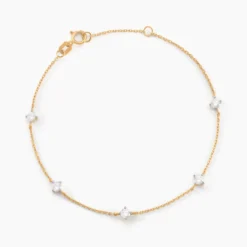 Bracelet Ethere Or Jaune Oxyde De Zirconium