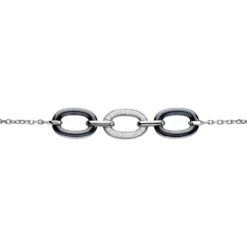 Bracelet Eulalie Argent Blanc Céramique Et Oxyde De Zirconium