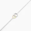 Bracelet Fei Or Jaune Argent Blanc Oxyde De Zirconium